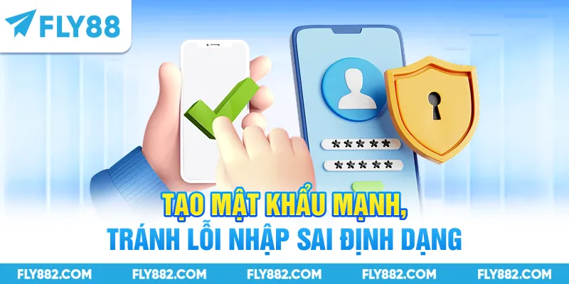 Tạo mật khẩu mạnh, tránh lỗi nhập sai định dạng